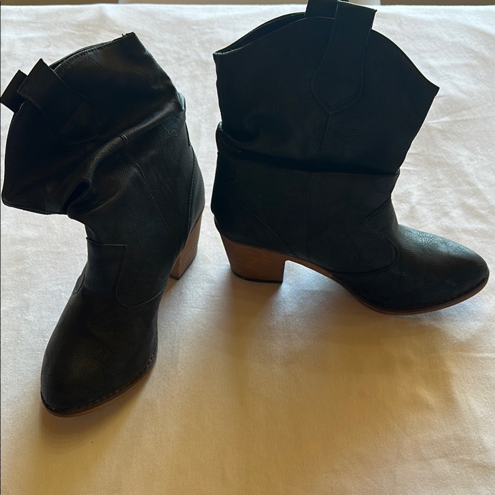 Women's Black Western Ankle Boots